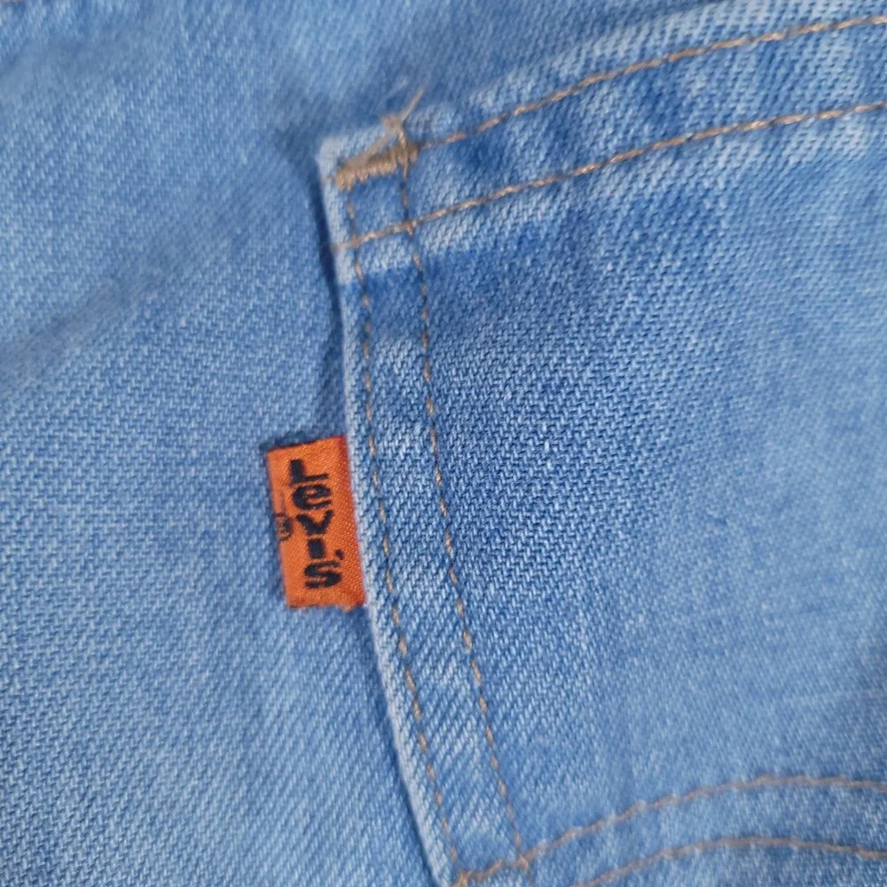 Levi's Jeans Men 34x27 Blue Skosh More Comfort Vintage 80s Orange Tab Straight